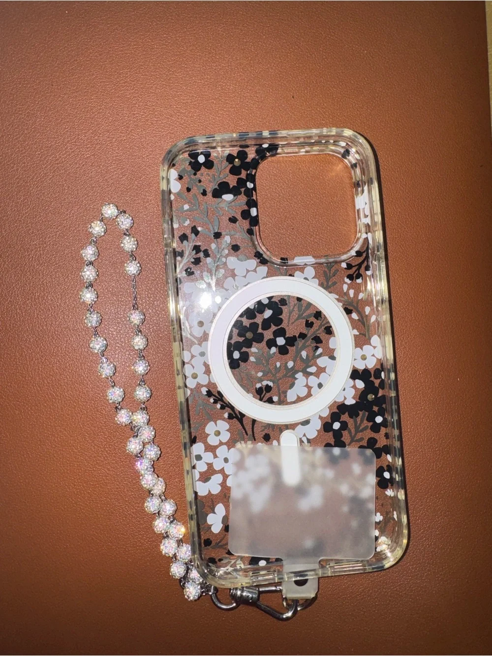 kate spade Floral Phone Case w Sparkle Strap